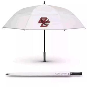 NWT Weatherman Boston College 68’’ Large Golf Umbrella White With Logo